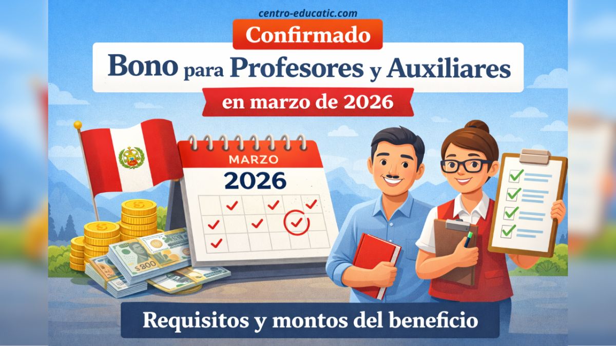 Confirman bono para profesores y auxiliares: conoce los requisitos para acceder al beneficio